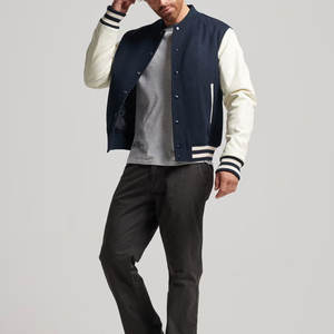 Veste de baseball varsity pour homme de bonne qualité, légère, à séchage rapide, avec des patchs brodés, style boutonné, veste de lettreman pour homme - Product Image 4