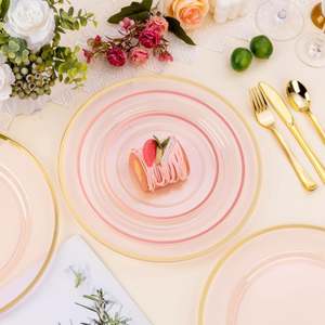 Set D'Assiettes Mélamine Assiettes a Snacks Plaques Nominatives De Mariage Blanches Carrees En Céramique Grises Sous Les Dorees - Product Image 5