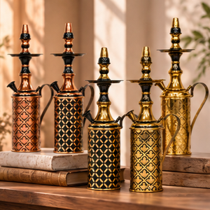 Chichas de luxe Farida, ensemble de fumée personnalisable avec fontaine à eau en laiton, technique de laque, moulage par impulsions, gravure laser - Product Image 1