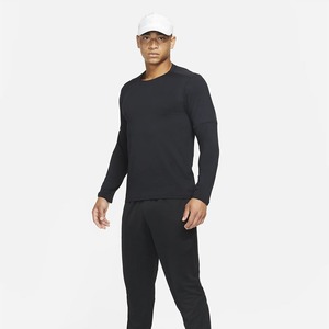 Camiseta para correr de manga larga de algodón y poliéster para hombre, camiseta de compresión sólida de secado rápido para entrenamiento muscular - Product Image 4