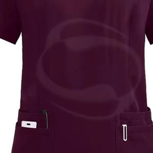 Uniformes médicos con cuello en V a la moda para mujeres y hombres, Top y pantalones, conjuntos de uniformes de enfermería, ropa elástica cómoda para correr - Product Image 3