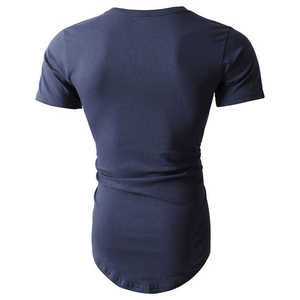 Camisetas de hombre de alta calidad, camisetas de algodón de manga corta de Color personalizado de gran tamaño liso, ropa informal en blanco para hombre - Product Image 2