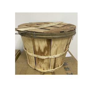 Vietnam fabrication Vintage grand boisseau panier avec poignées/panier en bois avec couvercle pour le stockage de la maison fête jardin - Product Image 2