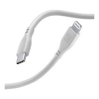 Câble Lightning certifié MFi, 1,2 m, argenté, souple, avec conducteur en cuivre et isolation en PVC