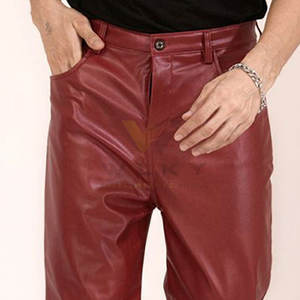 Pantalones de Cuero Premium para Hombre con Textura Suave, Corte Clásico Recto, Costuras Duraderas y Diseño Moderno para Uso Diario - Product Image 6