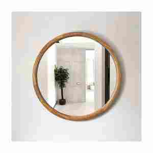 Más vendidos con precio barato Espejo grande hecho a mano Decoración para el hogar Marco de madera redondo Diseño personalizado con calidad superior - Product Image 2