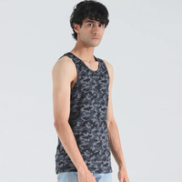 Camiseta sin mangas de gimnasio para hombre, camisetas transpirables sin costuras para Fitness, culturismo, correr, patrón 3D informal