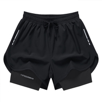 Shorts de sport pour hommes à double couche, élastiques et à séchage rapide, prix de gros tendance, service OEM fiable