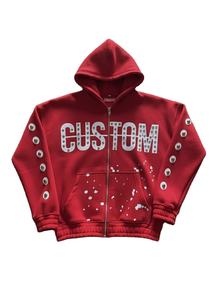 Sudaderas Extra Grandes con Capucha, Diseño con Tachuelas, 100% Algodón Felpa, Ecológicas, de 400g, con Logotipo Personalizado Serigrafiado - Product Image 4