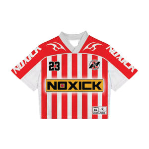 Camiseta Deportiva Personalizada de Gran Tamaño, Estilo Cuadrado y Corto, con Estampado por Sublimación, Estilo Urbano, Retro, de Malla, para Fútbol Americano - Product Image 3