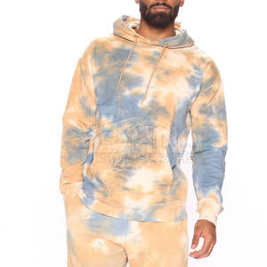 เสื้อฮู้ดดี้ไซส์ XS ผลิตจากโรงงาน ลายมัดย้อม สไตล์พรีเมียม ผ้าฝ้ายผสมโพลีเอสเตอร์เนื้อนุ่ม กันลม พิมพ์ลายเรียบ ผ้าฟลีซ เหมาะสำหรับฤดูใบไม้ร่วง สำหรับผู้ชาย - Product Image 3