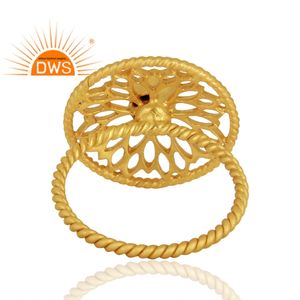 Meilleure vente bague empilable en argent sterling plaqué or 18 carats avec pierres précieuses naturelles en malachite Demi bijoux fins pour femme cadeau pour elle - Product Image 3