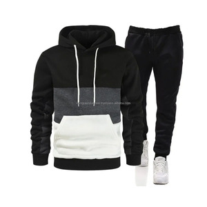 Chándales de contraste personalizados Conjuntos de cremallera de último diseño Joggers elásticos Gimnasio Fleece Chándal de invierno de peso pesado - Product Image 1