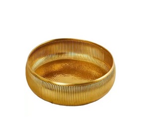 ชามเสิร์ฟสลัดทำจากโลหะชามผสมทรงกลมสีทองสำหรับงานหนัก - Product Image 6