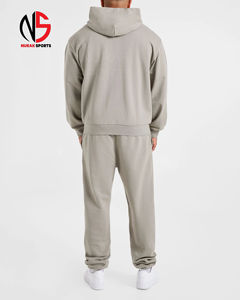 Ensemble de survêtements unisexe surdimensionnés personnalisés de haute qualité, épais avec fermeture éclair, ensembles de sweat-shirts premium pour hommes du fabricant en 2026 - Product Image 2