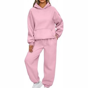 Conjunto de chándal Top con capucha hecho a medida Patrón sólido Trajes de chándal estampados para mujer de alta venta - Product Image 6