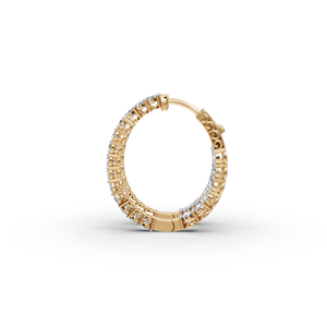Pendientes elegantes de forma ovalada con diamantes redondos de 2,00 quilates para uso diario - Product Image 3