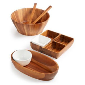 Dessus de table faits à la main de différentes conceptions, ensemble de table en bois fait à la main, forme personnalisée de qualité supérieure, ensemble de table en bois de bambou - Product Image 1