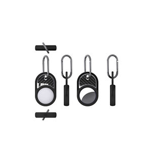 Porte-clés en silicone compatible avec AirTag Netzy 05, vert, avec mousqueton promotionnel - Product Image 1