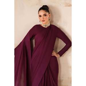 Conjunto de Saree de Chifón Elegante de 3 Piezas para Mujer, para Todas las Temporadas EN-1221 - Product Image 3