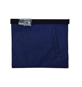 Delantal Masónico UAA Past Master Blue Lodge, Cuero Duradero, Forma Cuadrada, con Bordado a Mano de Hilos Plateados - Product Image 5