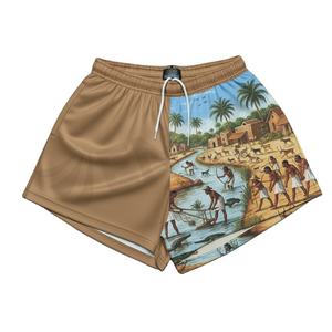 Respirant de haute qualité Concevez votre propre logo Polyester Rugby Footy Shorts Sublimation de poche Shorts design agricole - Product Image 4