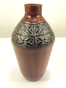 Vase à fleurs intérieur et extérieur pour décoration de sol Vase à fleurs haut en métal à long cou - Product Image 3
