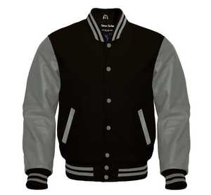 Veste de baseball personnalisée avec logo brodé, veste de rue élégante pour homme, veste de style varsity, manches en cuir, veste bomber - Product Image 3