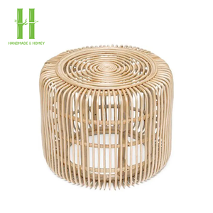 Table basse en rotin naturel au design unique, qualité supérieure, fabriquée à la main au Vietnam - Product Image 6