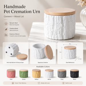 Boomschors huisdierurn natuurlijke houten ashouder herdenkingsgeschenk voor verlies van hond of kat - Product Image 5