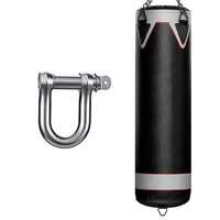 Sac de frappe professionnel lourd avec revêtement en cuir et remplissage de sable, hauteur réglable pour l'entraînement de boxe masculin