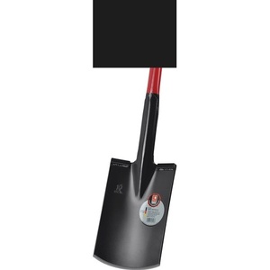 Bêche à main IDEAL Power Spade 280 x 190/180 mm, taille 2+, manche en tube d'acier avec bouton en bois dur, outil de jardin - Product Image 1