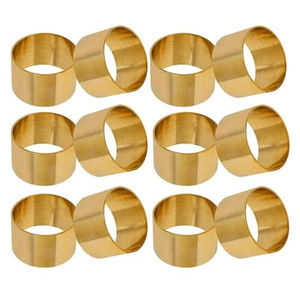 Rond de serviette rond en or de conception admirable Rond de serviette en métal de qualité créative pour la vaisselle d'hôtel Anneau de tissu de support de tissu - Product Image 2