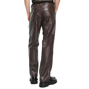 กางเกงลำลองผู้ชายหนังแท้ 100% ทรงตรง น้ำหนักเบา สไตล์สตรีทแฟชั่น รับสกรีนโลโก้ - Product Image 5