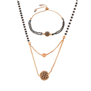 Mangalsutra noir ou Mangalsutra artisanal, ensemble de bijoux fins - Product Image 2