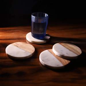 Top Quality Coaster Wood <b>Marble</b> Coasters Wholesale Tea Coffee Round Hexagon Cup Coaster Wood and Acacia - Product Image 3