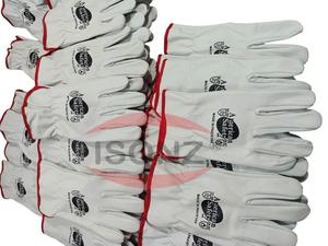 Venta al por mayor Hombres Mujeres Guantes de jardinería a prueba de fuego Sin forro Piel de cabra de oveja Cuero de piel de oveja Rigger protector Conductor Conducción - Product Image 6