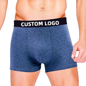 Calzoncillos bóxer de talla grande cómodos personalizados para hombre, ropa interior de Algodón 100% con logotipo personalizado - Product Image 5