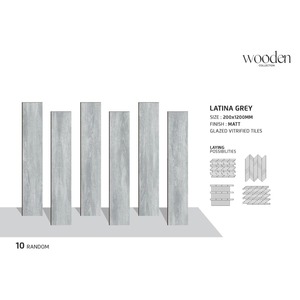 Latina Coffee 200x1200mm กระเบื้องพอร์ซเลนลายไม้ชั้นยอดขนาด20x120cm - Product Image 6