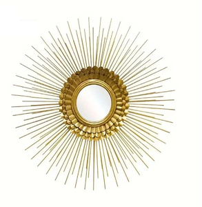 Espejo decorativo costero montado en la pared hexagonal de lujo europeo moderno para decoraciones de sala de estar para el hogar boda al por mayor - Product Image 3