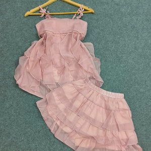 Conjunto de verano para mujer Precio de fábrica Natural Odm Lavable Personalizado Fabricante de Vietnam Conjunto de clasificación para niña 2 piezas de largo - Product Image 2