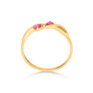แหวนค็อกเทลประดับเพชรซิร์คอนทรงเจ้าหญิงสีบานเย็นทองคำขาว 14k - Product Image 5