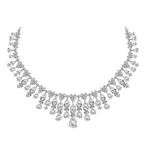 คลาร่า 925 สร้อยคอเงินแท้ คอลเลกชันสร้อยคอคริสตัลสุดหรู - Product Image 1