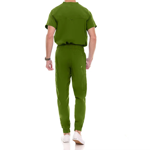 Customized Men Hospital Nursing <b>Scrubs</b> Suit Uniforms Medical <b>Scrubs</b> <b>Sets</b> Woven Nurse <b>Scrubs</b> Custom Uniform Men Short Sleeve - Product Image 2