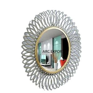 Lujo Color plata decoración pared arte moderno antiguo venta al por mayor decorativo moderno montaje en pared espejo último diseño para la venta - Product Image 1