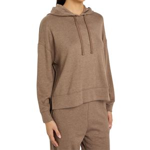 Vente en gros de sweat-shirts à capuche en tricot côtelé pour femmes, pull doublé en laine/viscose, vêtements de détente, coupe ample, décontracté, badge OEM, approvisionnement en vrac - Product Image 1
