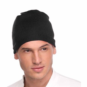 Gorros de lana de diseño personalizado para adultos Patrón de cuadros de color negro para ropa de calle de negocios de playa - Product Image 1