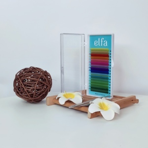 ขนตาปลอมยี่ห้อ ELFA สีสันสดใส ทำจากเส้นใยไฮลอนธรรมชาติ นุ่ม ทำมือ สีตามสั่ง ขนาด 0.15 มม. รุ่น Galaxy ยาว หนา เป็นธรรมชาติ - Product Image 3