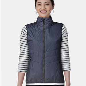 2025 señoras Casual invierno Puff chaleco chaqueta logotipo personalizado chalecos cremallera Puffer OEM bordado decoración gran oferta ropa exterior - Product Image 3