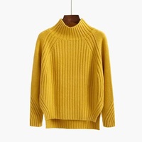 Pull col roulé en laine/cachemire pour femme, couleurs unies, décontracté, hiver, fabrication sur mesure en Inde, vente en gros fabricant